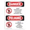 Signmission Safety Sign, OSHA, 10" Height, Rigid Plastic, Robot Operating Area Do Not Enter, Spanish OS-DS-P-710-VS-1550 - alternate 1